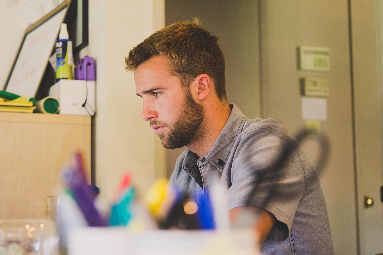 Man, work, desk — Asbestos Test Services With Rapid UK Lab Analysis